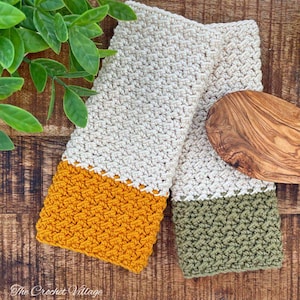 Hazel Crochet Pattern PDF | Potholder Washcloth & Dishcloth | Kitchen Bathroom Hot Pad | Easy Gift Pattern