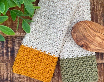 Hazel Crochet Pattern PDF | Potholder Washcloth & Dishcloth | Kitchen Bathroom Hot Pad | Easy Gift Pattern