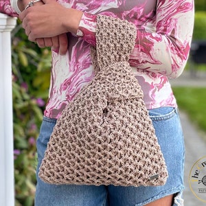 Coco Knot Bag Crochet Pattern. Japanese Knot Bag. Handbag Crochet Tutorial. Crochet Accessories. Modern Crochet Bag. Crochet Gift For Her image 6