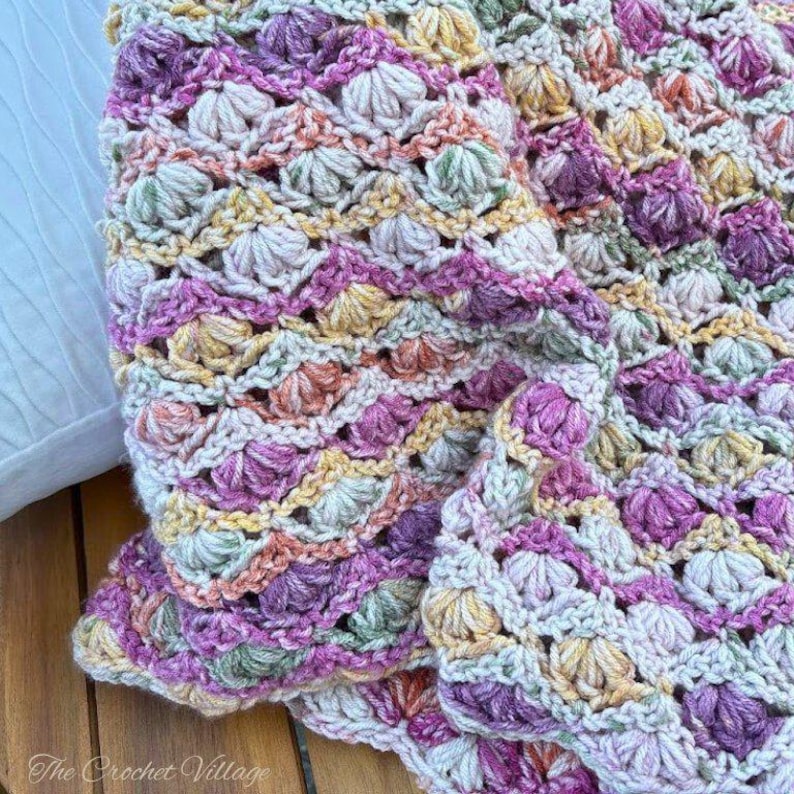 Easy Reversible Crochet Blanket Pattern | Vintage Afghan Throw | Any ...