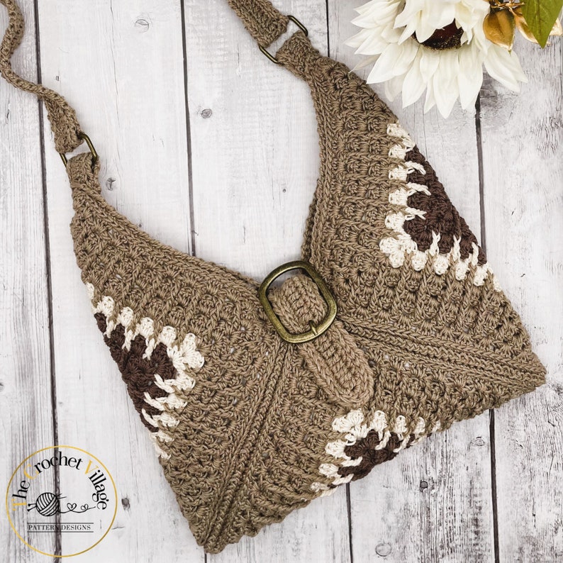 Vicki Bag Crochet Pattern. Crochet Purse Tutorial. Crochet Accessories. Boho Bag. Crochet Casual Bag. Messenger Bag Crochet. Shoulder Bag image 2