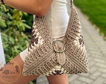 Vicki Bag Crochet Pattern. Crochet Purse Tutorial. Crochet Accessories. Boho Bag. Crochet Casual Bag. Messenger Bag Crochet. Shoulder Bag