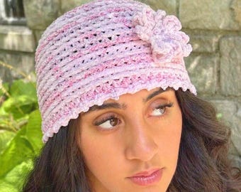 Chemo Cap Crochet Pattern | Soft Heart Beanie | 6 Sizes Preemie to Adult | Seamless Top-Down Hat | Cancer Care Gift PDF