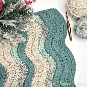 Quick Chunky Crochet Blanket Pattern | Easy Wave Ripple Chevron| Rolling Hills Throw