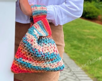 Candy Knot Bag Crochet Pattern. Japanese Knot Bag. Modern Bag Crochet Handbag Crochet Tutorial. Crochet Accessories. Crochet Gift For Her