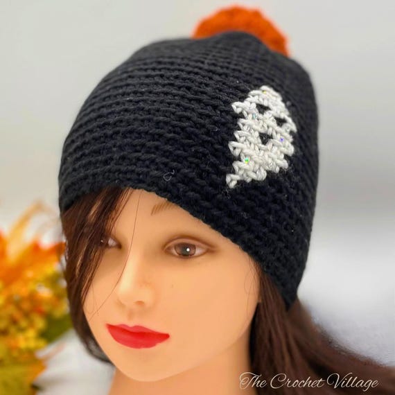 Gasper Beanie Crochet Pattern. Halloween Crochet Hat. Ghost Crochet Pattern. Halloween Crochet Custom. Crochet Gift. Easy Crochet Hat