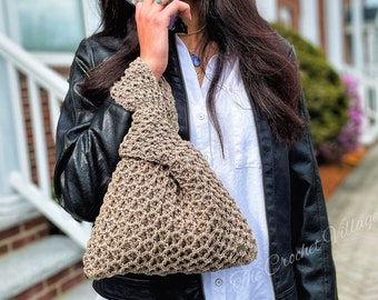Coco Knot Bag Crochet Pattern. Japanese Knot Bag. Handbag Crochet Tutorial. Crochet Accessories. Modern Crochet Bag. Crochet Gift For Her