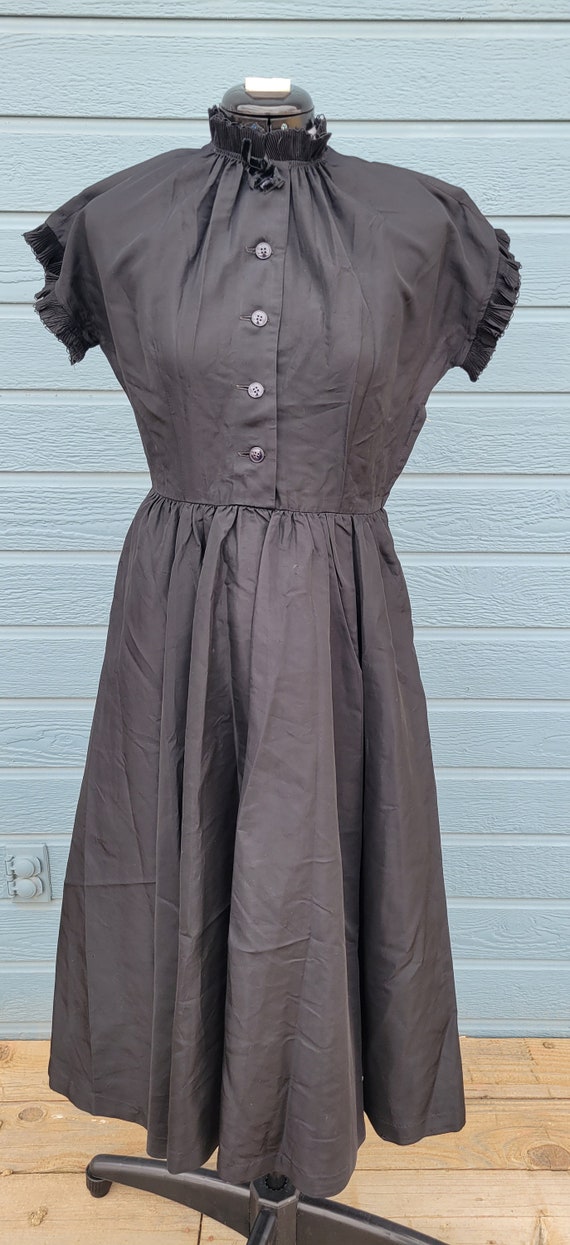 1950s Taffeta, full circle with ruffles