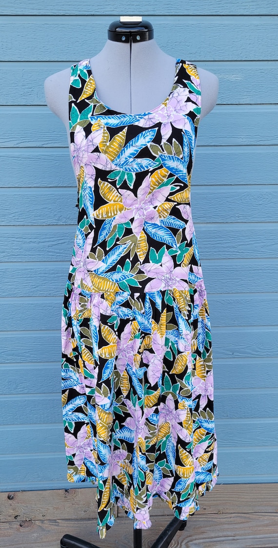 1980s tropical Summer dress