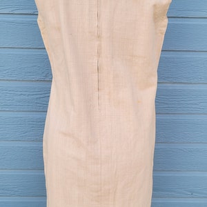 1970s linen mod tiki mini dress image 3