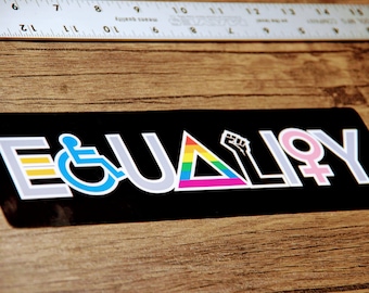 EQUALITY - Vinyl Bumper Sticker