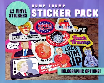 Dump Trump - Anti Trump - Vinylstickerpakket