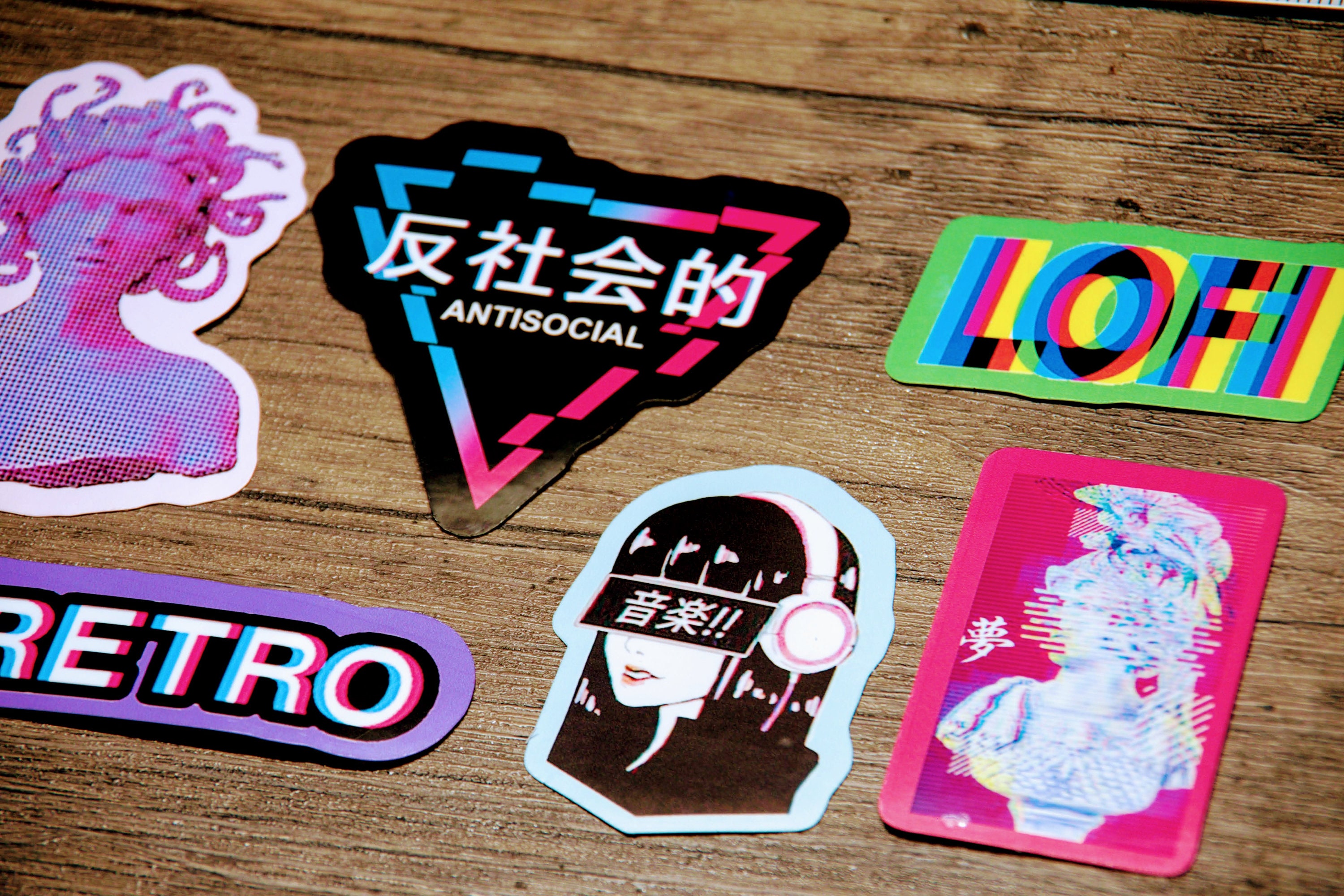 Vaporwave 2 Vinyl Sticker Pack Etsy