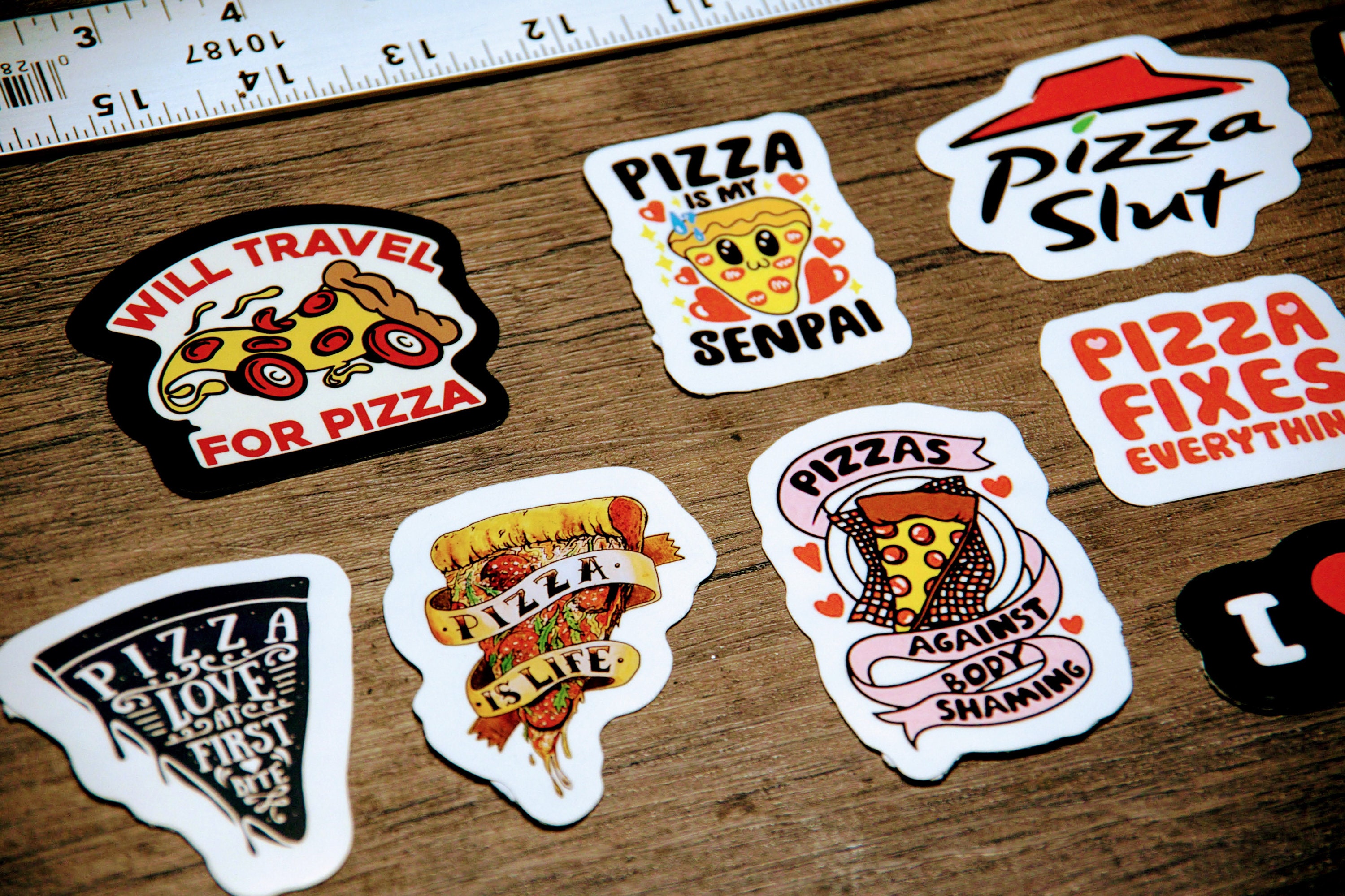 Pizzaa Sticker Pizza 1 - Vinyl Sticker Pack - Etsy