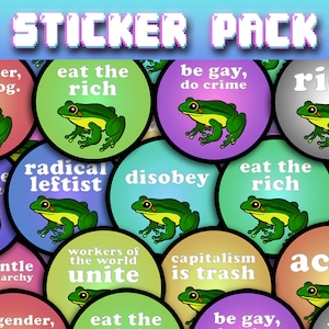 Leftist Frog - Vinyl Sticker Pack