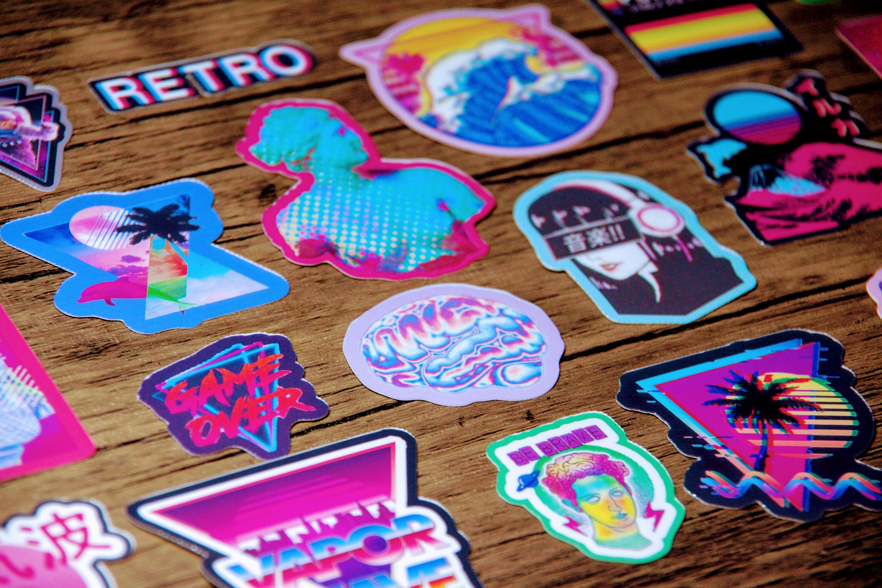 Vaporwave 2 - Vinyl Stickers - Party Pack