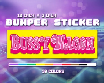 Bussy Wagon - Autocollant de pare-chocs en vinyle