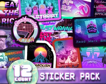 LEFTIST VAPORWAVE 2 - Vinyl Sticker Pack