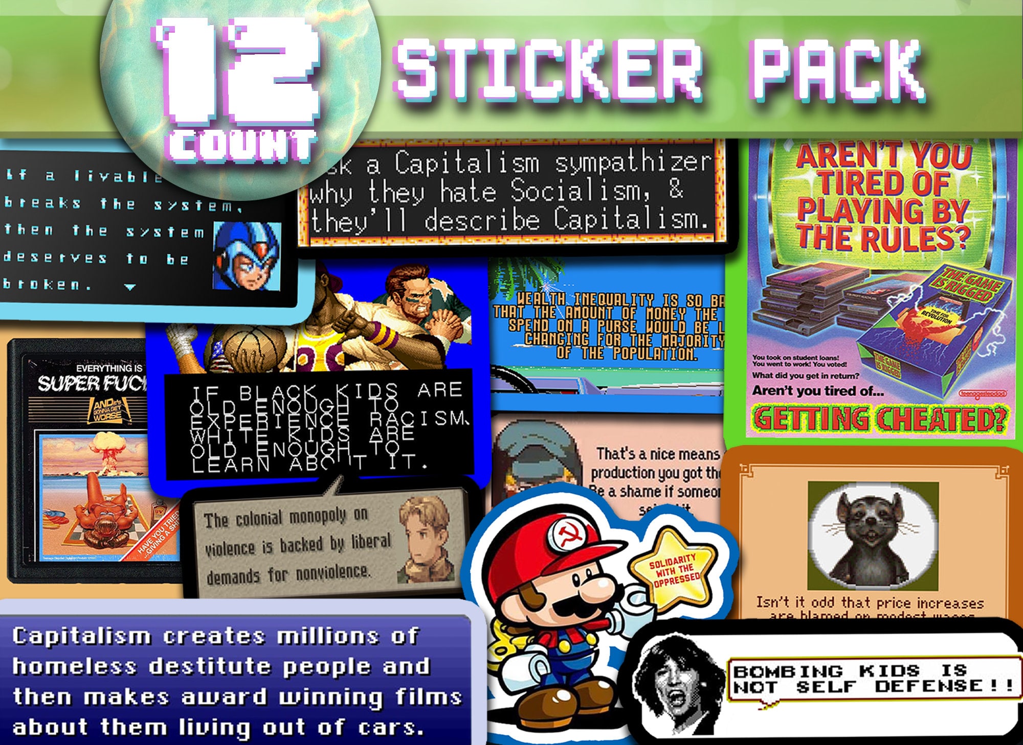 Leftist Gamer Memes 4 Vinyl Sticker Pack - Etsy Hong Kong