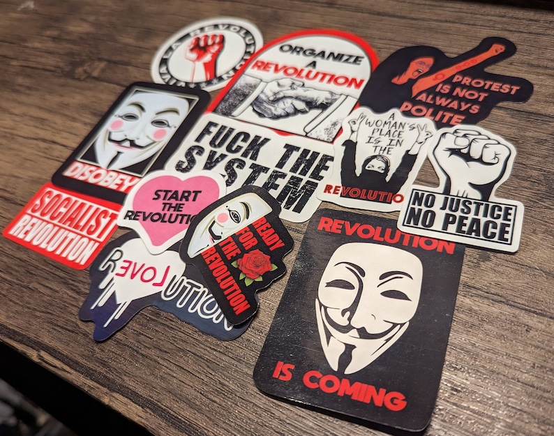 Revolutionary Sticker REVOLUTION Vinyl Sticker Pack - Etsy