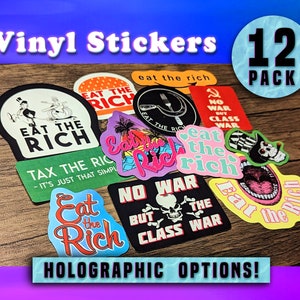 EAT THE RICH - Pacote de adesivos de vinil