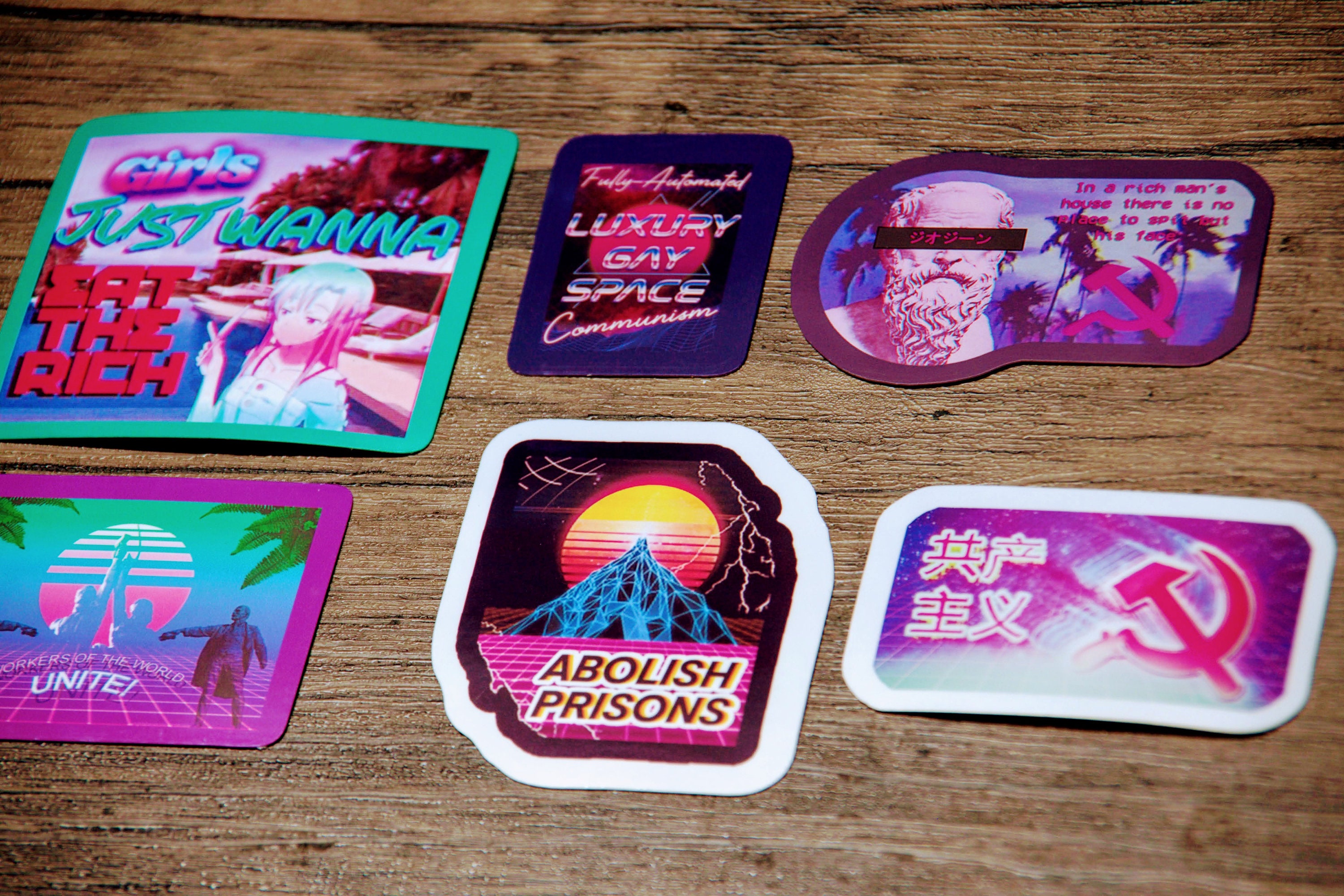 LEFTIST VAPORWAVE 2 - Vinyl Sticker Pack - Etsy