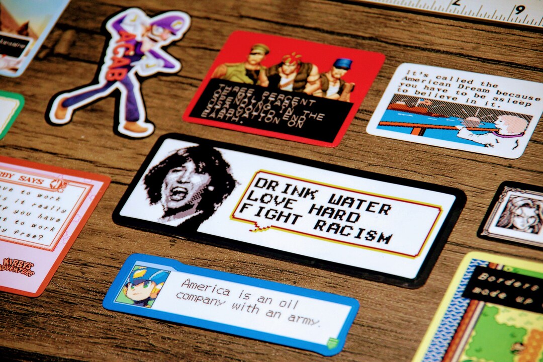 Left Group Sticker Leftist Gamer Memes - Vinyl Sticker Party Pack - Etsy
