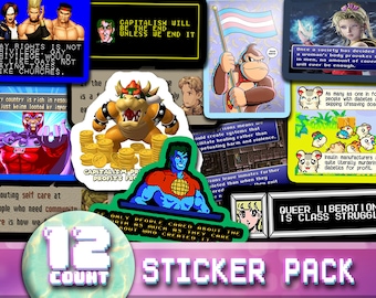Leftist Gamer Memes 3 - Vinyl Sticker Party Pack