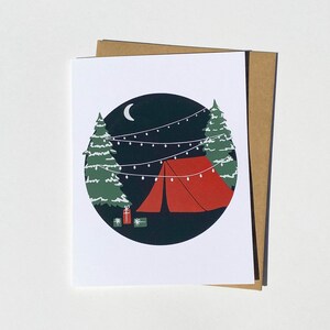 Cartão de acampamento de Natal