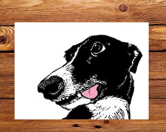 Greyhound greeting card - derp