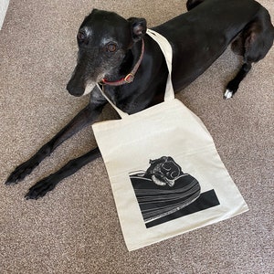 Greyhound and lurcher sustainable shopping bag