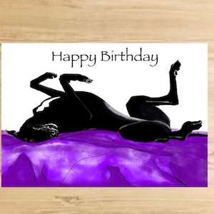 Greyhound Roaching greeting card