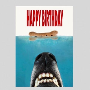 Greyhound ‘we’re gonna need a bigger biscuit’ greeting card - Happy Birthday or Blank