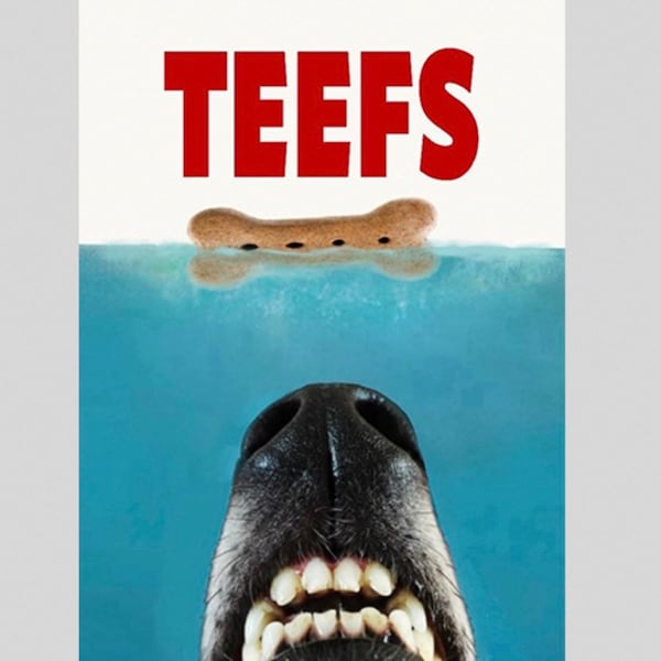 Teefs ‘we’re gonna need a bigger biscuit’ greeting card - TEEFS version
