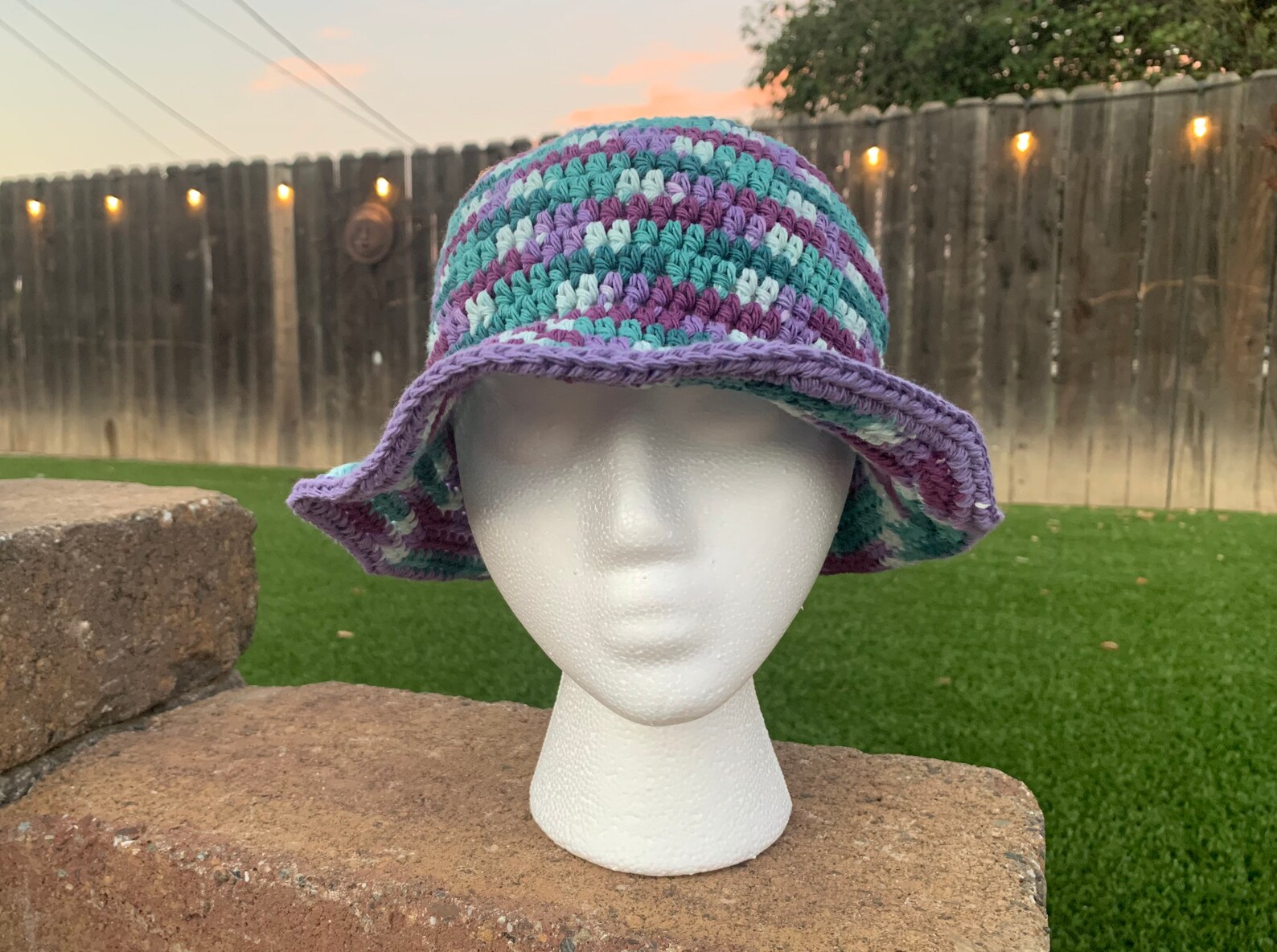 Multicolored Bucket Hat Etsy