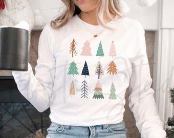 Christmas Trees Design PNG Sublimation Design Download