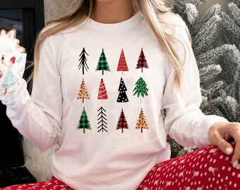 Christmas Trees Design PNG Sublimation Design Download| DTG Design