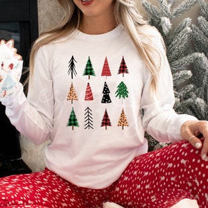 Christmas Trees Design PNG Sublimation Design Download| DTG Design