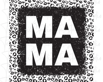 Leopard Mama PNG| Mama PNG Sublimation Design Herunterladen| Sublimationsdesigns| Mama Digital-Datei| Sublimation Design Downloads