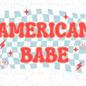 4th of July PNG| American Babe Design Sublimation| Fourth of July Sublimation Design Downloads| 4th of July DTG Designs