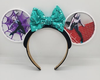 Orejas intercambiables de Ghost Spider, Spider Gwen, impresas en 3D