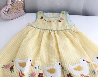 yellow easter dress baby girl