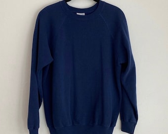 70s Raglan Sleeve Sweatshirt Size Medium Crewneck Vintage