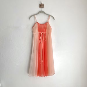 50s sheer night gown lined