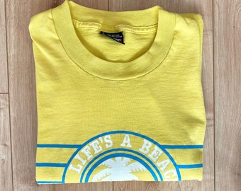 80s yellow tee screen stars best California