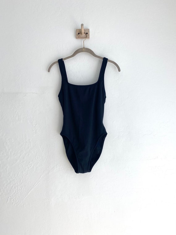 90s one piece swimsuit Baja Blue