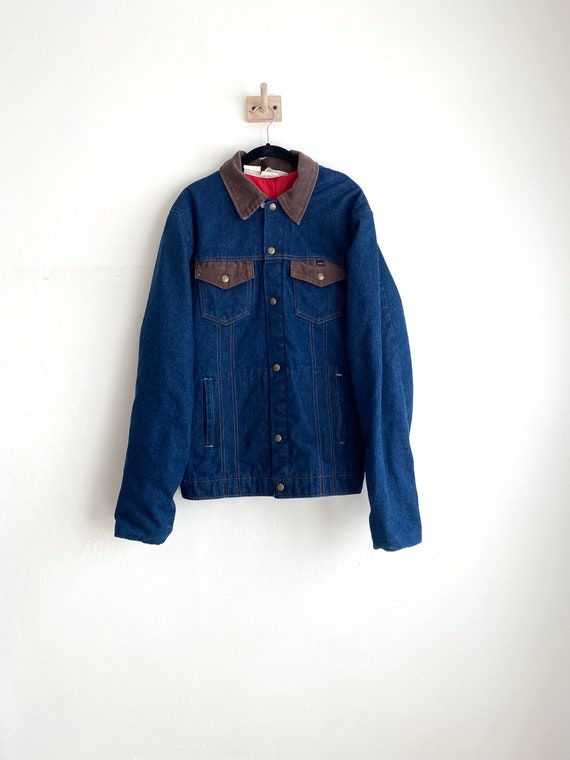 70s Key corduroy collar denim jacket - image 10