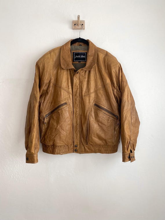 80s men's leather jacket - Gem 80s men's leather jacket - Gem