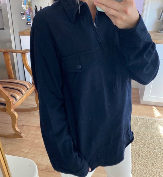 Pendleton wool navy blue half zip - image 6