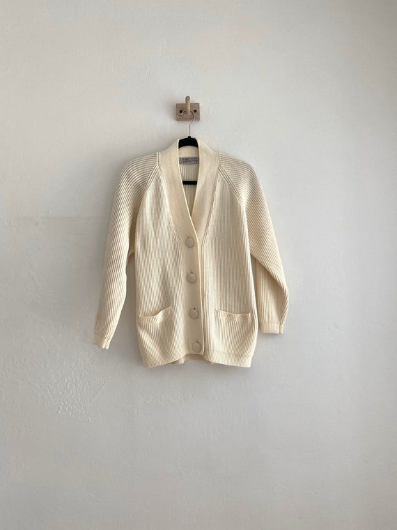 90s off white knit cardigan